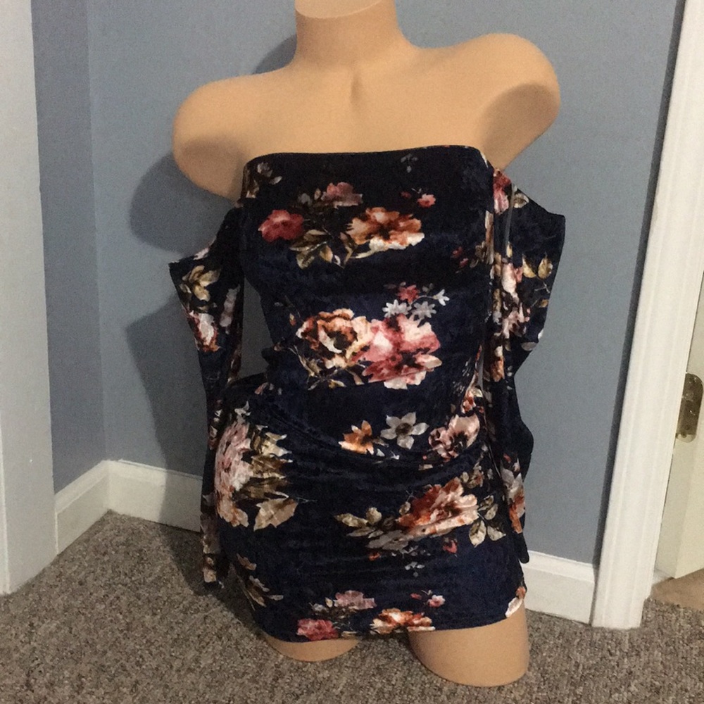 Off Shoulder, Open Back Dress - image 3